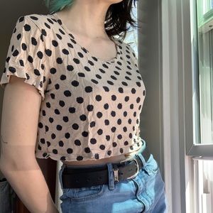polka dot crop top